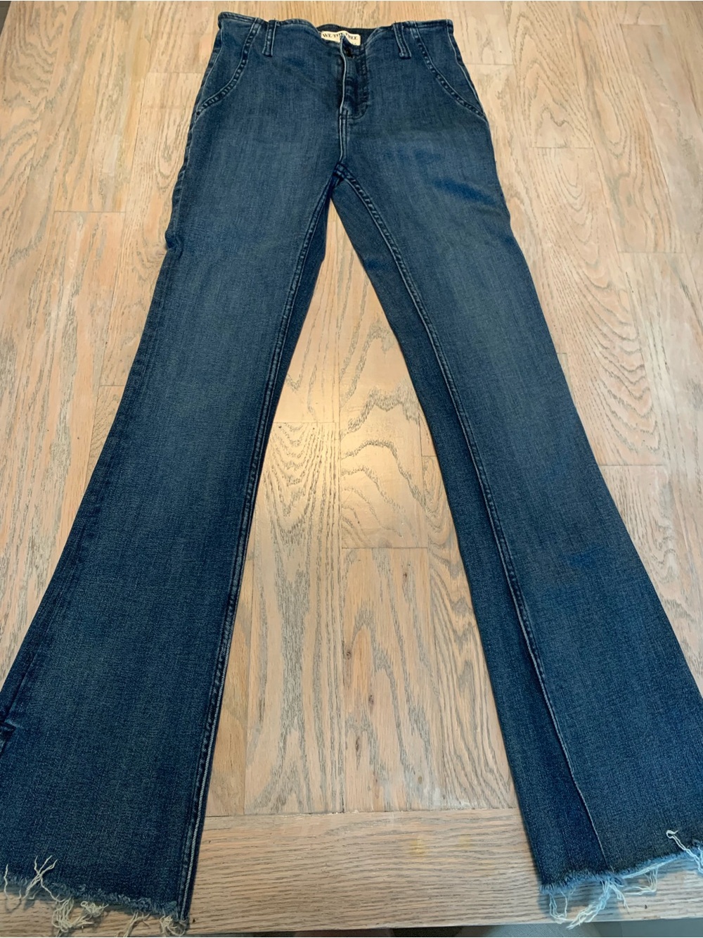 Free people Dark Blue Flared raw hem